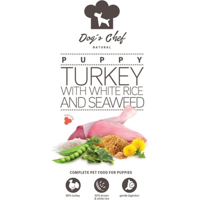 Dog's Chef Turkey with white rice and seaweed All Puppies 6 kg