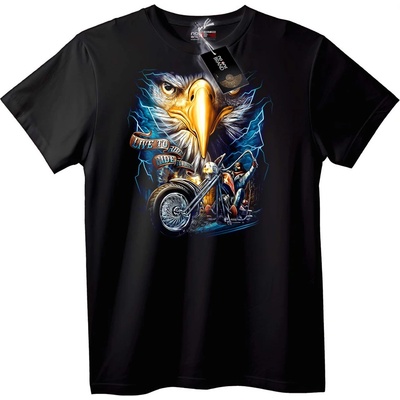 NOONEBRAND Тениска Орел и Байкър - 4XL, Black
