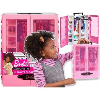 barbie fashionistas šatní skříň s příslušenstvím pro panenky