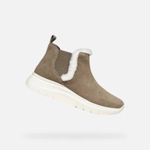 Geox Светло сиви дамски чизми Geox Plummery Geox | Siv | ЖЕНИ | 36