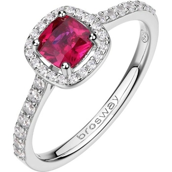 Brosway strieborný prsteň Fancy Passion Ruby FPR136