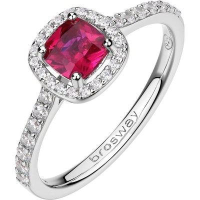 Brosway strieborný prsteň Fancy Passion Ruby FPR136