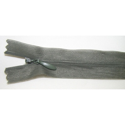 Zips krytý nedeliteľný 30cm tmavo zelená