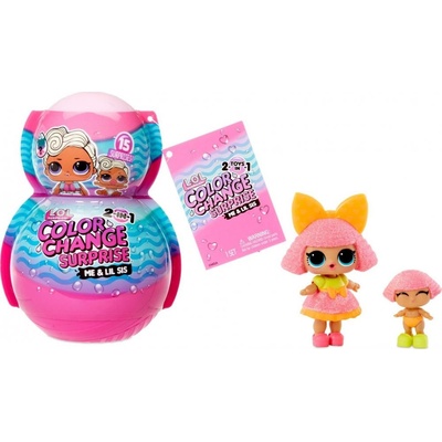 MGA LOL Surprise Color Change 2-in-1 Me & My Doll + Lil Sis