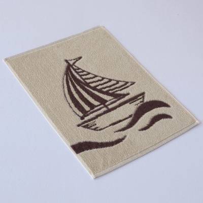 Veba kuchyňský ručník ZARA plachetnice béžovohnědá 35 x 50 cm
