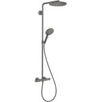 Hansgrohe Raindance Select S - Душ система Showerpipe с термостат, 3 струи, четкан черен хром 27633340 (27633340)