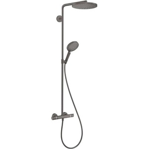Hansgrohe Raindance Select S - Душ система Showerpipe с термостат, 3 струи, четкан черен хром 27633340 (27633340)