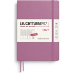 Leuchtturm1917 Weekly Planner 2027 Medium (A5) - French, Dusty Rose, 210 x 145 mm, January-December (12 months), weekly overview with hourly grid 7: 00 a. m. - 10: 00 p. m. per column, hardcover - 400407 (400407)