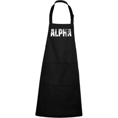 Dobrý Triko Zástěra s potiskem Alpha Černá