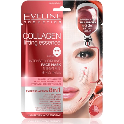 Eveline Cosmetics maska spevňujúca na tvár 8v1 20 ml