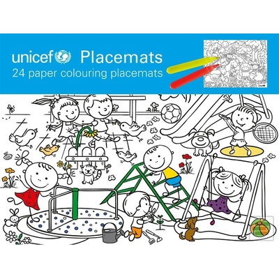UNICEF vymaľovanka Colouring placemats