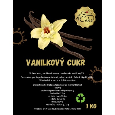 Dortis Vanilkový cukor 1 kg