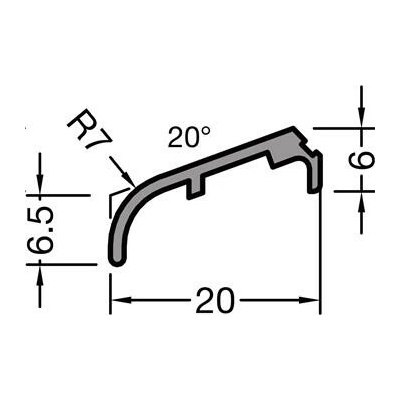 GUTMANN křídlová okapnice FP 6257 hliník 20mm tmavý bronz ( ks = 3m )