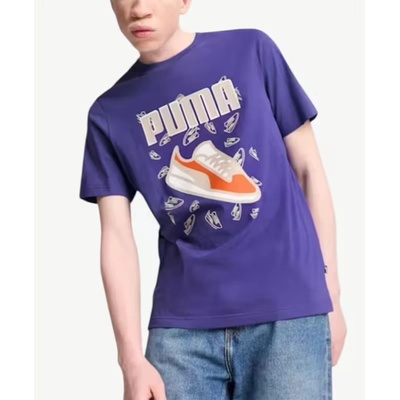 PUMA Sneaker Logo Graphic Tee Blue