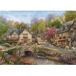 Schmidt Spiele - Puzzle Thomas Kinkade: Summer in Cobblestone Village - 2 000 piese