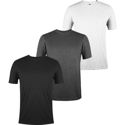 Donnay Мъжка тениска Donnay Three Pack V Neck T Shirt Mens - GreyM/CharM/Blk