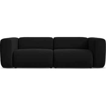 makamii Черен кадифен диван 228 cm Ekahi - Makamii (EKAHI_3S_3_P1_C30)