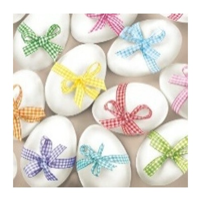 Daisy ubrousky velikonoční 3V 33x33 cm 20 ks Daisy Ribbon Eggs