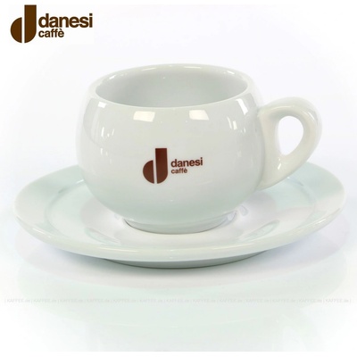 Danesi Caffé biela porcelánová šálka s tanierikom pre Latte 250 ml