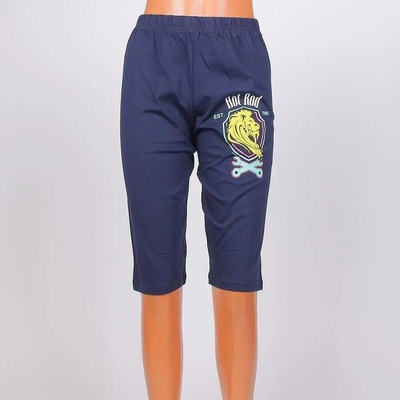 Детски 3/4 панталон пижама в тъмносиньо за момче