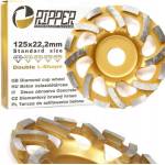 MAR-POL Сегментен диамантен шлифовъчен инструмент Double L-Shape за бетон 125mmx22, 2mm 61213 (M90900)