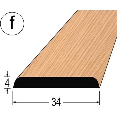 Lišta krycí dub fólie 34x4mm, délka 240cm