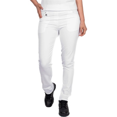 Island Green Straight Leg Pull On Trouser Womens - White