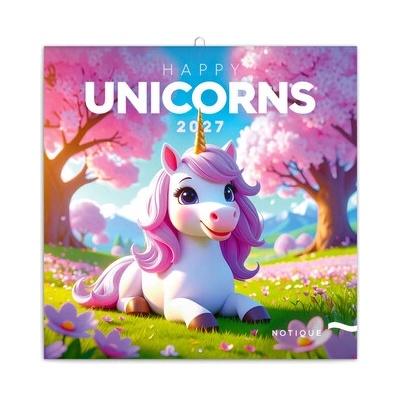 NOTIQUE mřížkový happy unicorns 30 × 30 cm 2027
