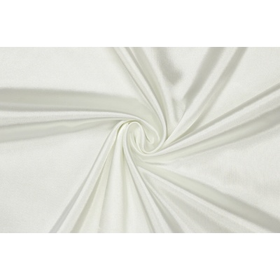 Satén elastický - Perlově bílý ivory