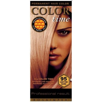 Color Time dlouhotrvající gelová barva na vlasy 95 světle růžová blond 85 ml