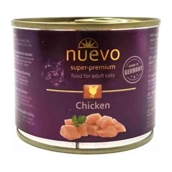 nuevo Cat Chicken - Консервирана храна с чисто пилешко месо за котки, 200 гр