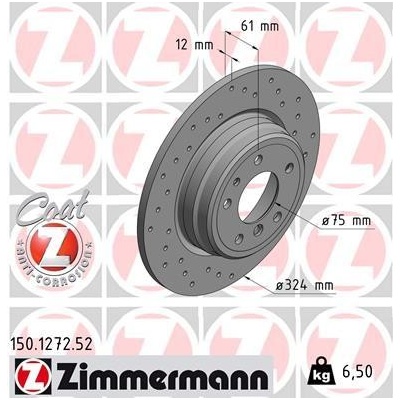 Brzdový kotúč ZIMMERMANN 150.1272.52