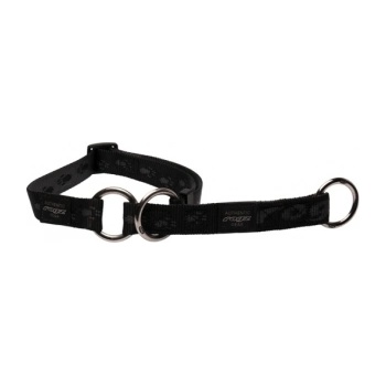 Rogz Alpinist Web Half-Check Collar XLarge - Нашийник тип душач за кучета 25мм/-43-73 см. черен