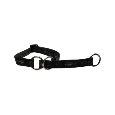 Rogz Alpinist Web Half-Check Collar XLarge - Нашийник тип душач за кучета 25мм/-43-73 см. черен