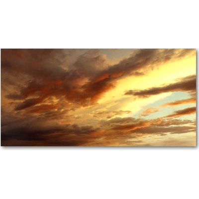 Foto obraz sklo tvrzené východ slunde 100x50 cm