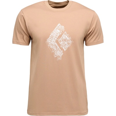 Black Diamond Мъжка тениска Black Diamond Engineered Diamond S/S Tee T-shirt - Mushroom (216-5240-0414)