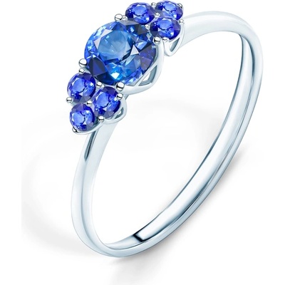 SAVICKI Годежен пръстен Fairytale: бяло злато, син сапфир