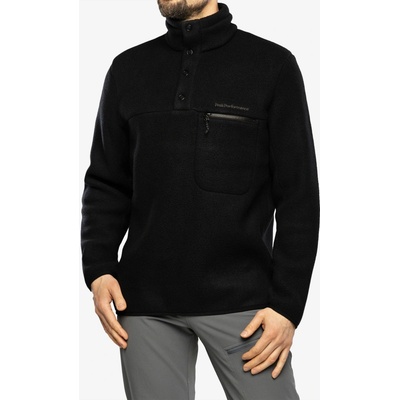 Peak Performance Fleece Snap T-Neck black