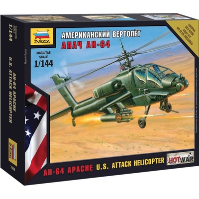 Zvezda Wargames HW vrtulník 7408 AH 64 Apache Helicopter 1:144