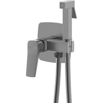 Armatura 4529-512-61 - смесител за биде с ръчен душ за вграден монтаж MALAGA металическо сиво (KF0223)