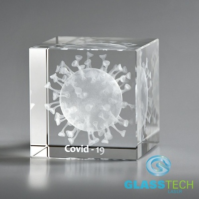 3D Koronavirus ve skl. krychli 80 mm