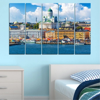 Vivid Home Декоративни панели Vivid Home от 5 части, Небе, PVC, 160x100 см, 2-ра Форма №0119