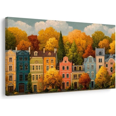 Obraz podzimní ulice v barvách - 60x40