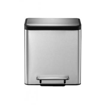 EKO-Europe EKO Кош за разделно събиране, с педал ECOCASA - 2х12 л. - мат (EKO 912824 - Matt s/s)