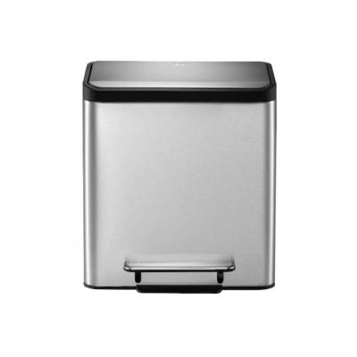 EKO-Europe EKO Кош за разделно събиране, с педал ECOCASA - 2х12 л. - мат (EKO 912824 - Matt s/s)