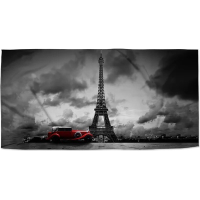 Sablio Uterák Eiffelová veža a červené auto 30 x 50 cm