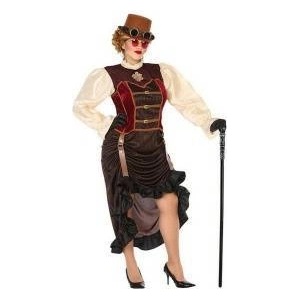 BigBuy Carnival Маскировъчен костюм за възрастни Steampunk Кафяв (1 Части) Размер XS/S