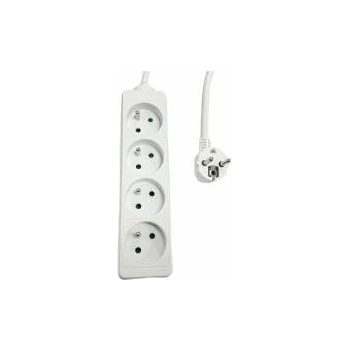 MicroConnect 4-way Power Strip French Type E, 3m White