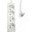 MicroConnect 4-way Power Strip French Type E, 3m White
