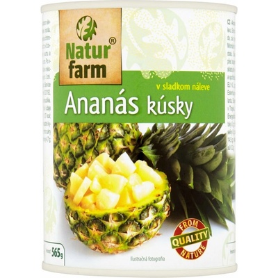 Natur Farm Ananás kúsky v sladkom náleve 565 g